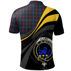 Clark (Lion) 01 Tartan Polo Shirt - Royal Coat Of Arms Style