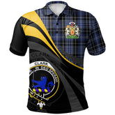 Clark (Lion) 02 Tartan Polo Shirt - Royal Coat Of Arms Style