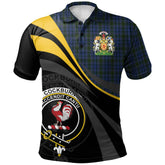 Cockburn Blue Tartan Polo Shirt - Royal Coat Of Arms Style