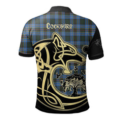 Cockburn Modern Tartan Polo Shirt Viking Wolf