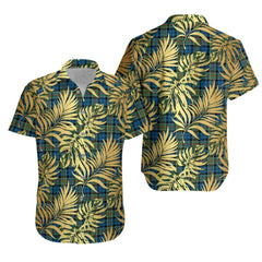 Colquhoun Ancient Tartan Vintage Leaves Hawaiian Shirt