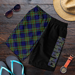 Colquhoun Modern Tartan Crest Men's Short - Cross Style