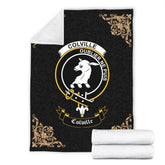 Colville Crest Tartan Premium Blanket Black
