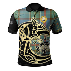 Colville Tartan Polo Shirt Viking Wolf