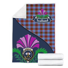 Congilton Tartan Crest Premium Blanket - Thistle Style