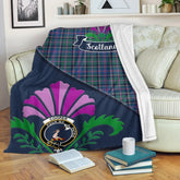 Cooper Tartan Crest Premium Blanket - Thistle Style