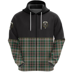 Craig Ancient Clan Half Of Tartan Zipper Hoodie