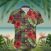 Crawford Tartan Hawaiian Shirt Hibiscus, Coconut, Parrot, Pineapple - Tropical Garden Shirt