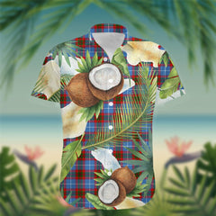 Crichton Tartan Hawaiian Shirt Hibiscus, Coconut, Parrot, Pineapple - Tropical Garden Shirt