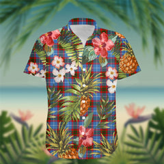 Crichton Tartan Hawaiian Shirt Hibiscus, Coconut, Parrot, Pineapple - Tropical Garden Shirt