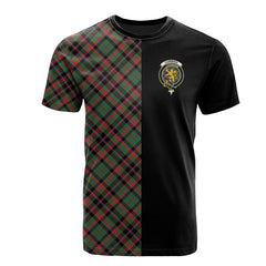 Cumming Hunting Ancient Tartan T-Shirt Half of Me - Cross Style