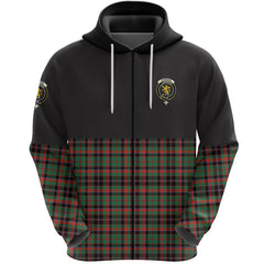 Cumming Hunting Ancient Clan Half Of Tartan Zipper Hoodie