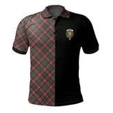 Cumming Hunting Modern Tartan Polo Shirt Half of Me - Cross Style
