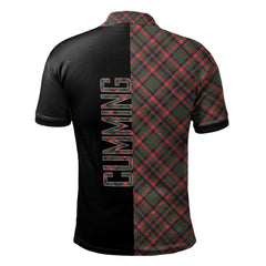 Cumming Hunting Modern Tartan Polo Shirt Half of Me - Cross Style