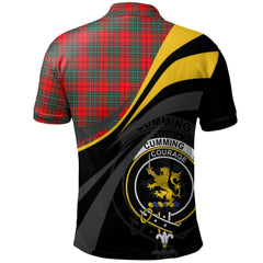 Cumming Modern Tartan Polo Shirt - Royal Coat Of Arms Style