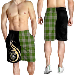 Cunningham Dress Green Dancers Tartan Crest Men's Short PM8
