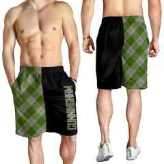 Cunningham Dress Green Dancers Tartan Crest Men's Short - Cross Style