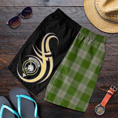 Cunningham Dress Green Dancers Tartan Crest Men's Short PM8