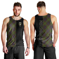 Cunningham Hunting Modern Tartan Crest Men's Tank Top - Cross Style