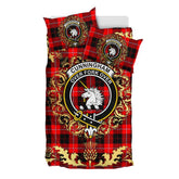 Cunningham Modern Tartan Crest Bedding Set - Golden Thistle Style