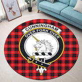 Cunningham Modern Tartan Crest Round Rug