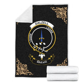 Dalzell Crest Tartan Premium Blanket Black