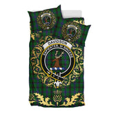 Davidson Tartan Crest Bedding Set - Golden Thistle Style