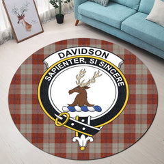 Davidson Dress Dancers Tartan Crest Round Rug