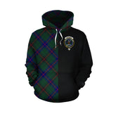 Davidson Modern Tartan Hoodie Half of Me - Cross Style
