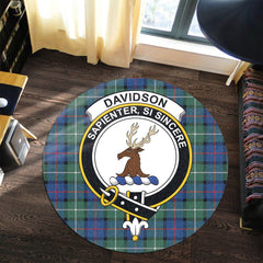 Davidson of Tulloch Tartan Crest Round Rug