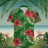 Don Tartan Hawaiian Shirt Hibiscus, Coconut, Parrot, Pineapple - Tropical Garden Shirt