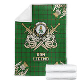 Don Tartan Gold Courage Symbol Blanket
