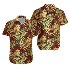 Donald of Staffa's Sett Tartan Vintage Leaves Hawaiian Shirt