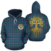 Douglas Modern Tartan Hoodie - Tree Of Life