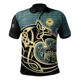 Douglas Ancient Tartan Polo Shirt Viking Wolf