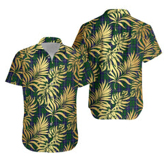 Douglas Green Tartan Vintage Leaves Hawaiian Shirt