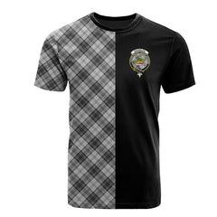 Douglas Grey Modern Tartan T-Shirt Half of Me - Cross Style