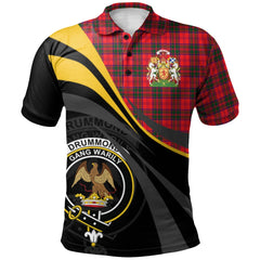 Drummond Modern Tartan Polo Shirt - Royal Coat Of Arms Style