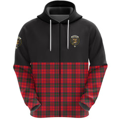 Drummond Modern Clan Half Of Tartan Zipper Hoodie
