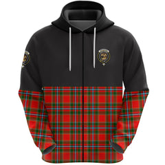 Drummond of Perth Clan Half Of Tartan Zipper Hoodie