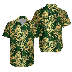 Dunbar Hunting Tartan Vintage Leaves Hawaiian Shirt