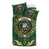 Duncan of Sketraw Tartan Crest Bedding Set - Golden Thistle Style