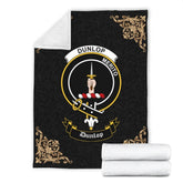 Dunlop Crest Tartan Premium Blanket Black