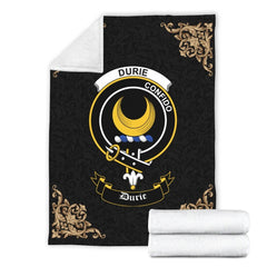 Durie Crest Tartan Premium Blanket Black