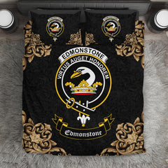 Edmonstone (of Duntreath) Crest Black Bedding Set