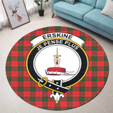 Erskine Modern Tartan Crest Round Rug