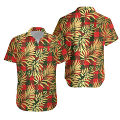 Erskine Modern Tartan Vintage Leaves Hawaiian Shirt