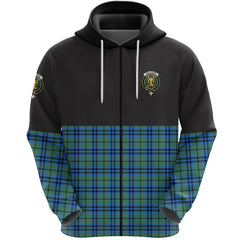 Falconer Clan Half Of Tartan Zipper Hoodie