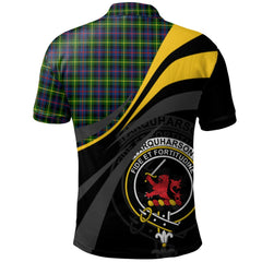 Farquharson Modern Tartan Polo Shirt - Royal Coat Of Arms Style