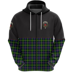 Farquharson Modern Clan Half Of Tartan Zipper Hoodie